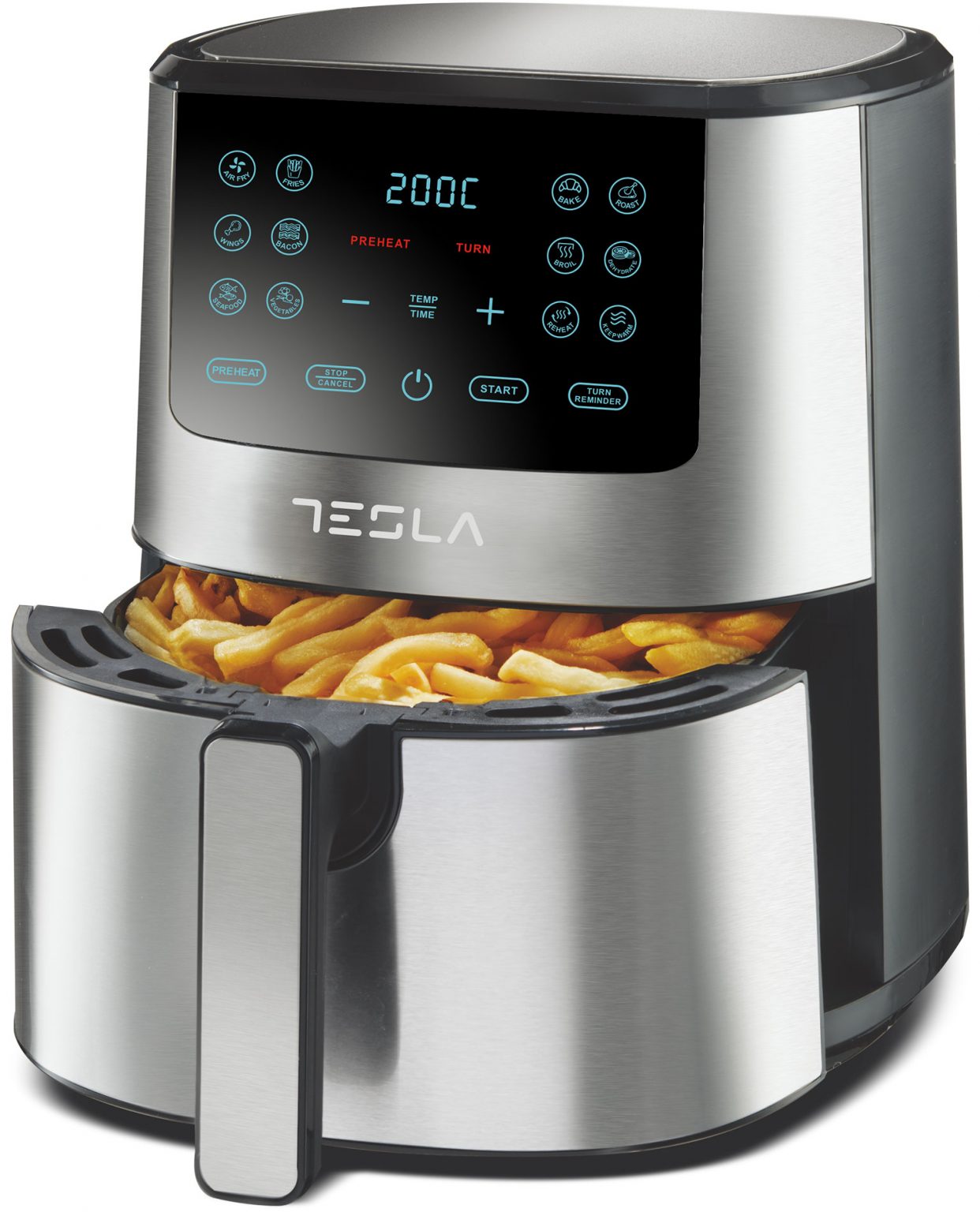 FREIDORA AIRE TESLA AF501BX 5L, 12PROG INOX